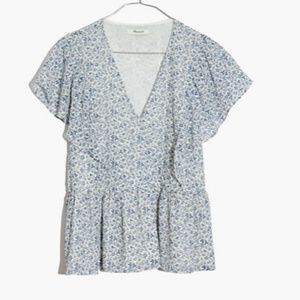 Madewill Ruffle-Sleeve Peplum Top